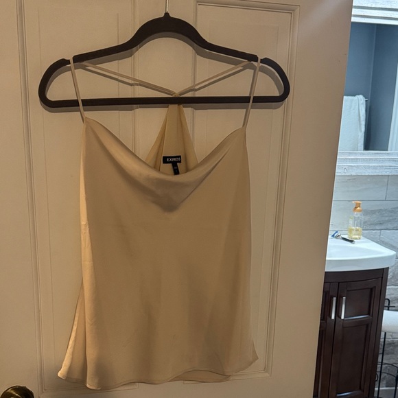 Express Tops - Express Cream Satin Camisole